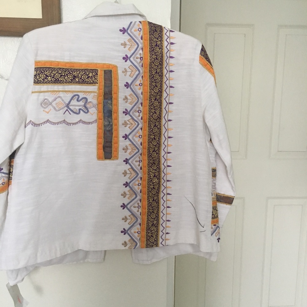 Vintage Embroidered Ribbon Patterned Jacket - Picture 6 of 8